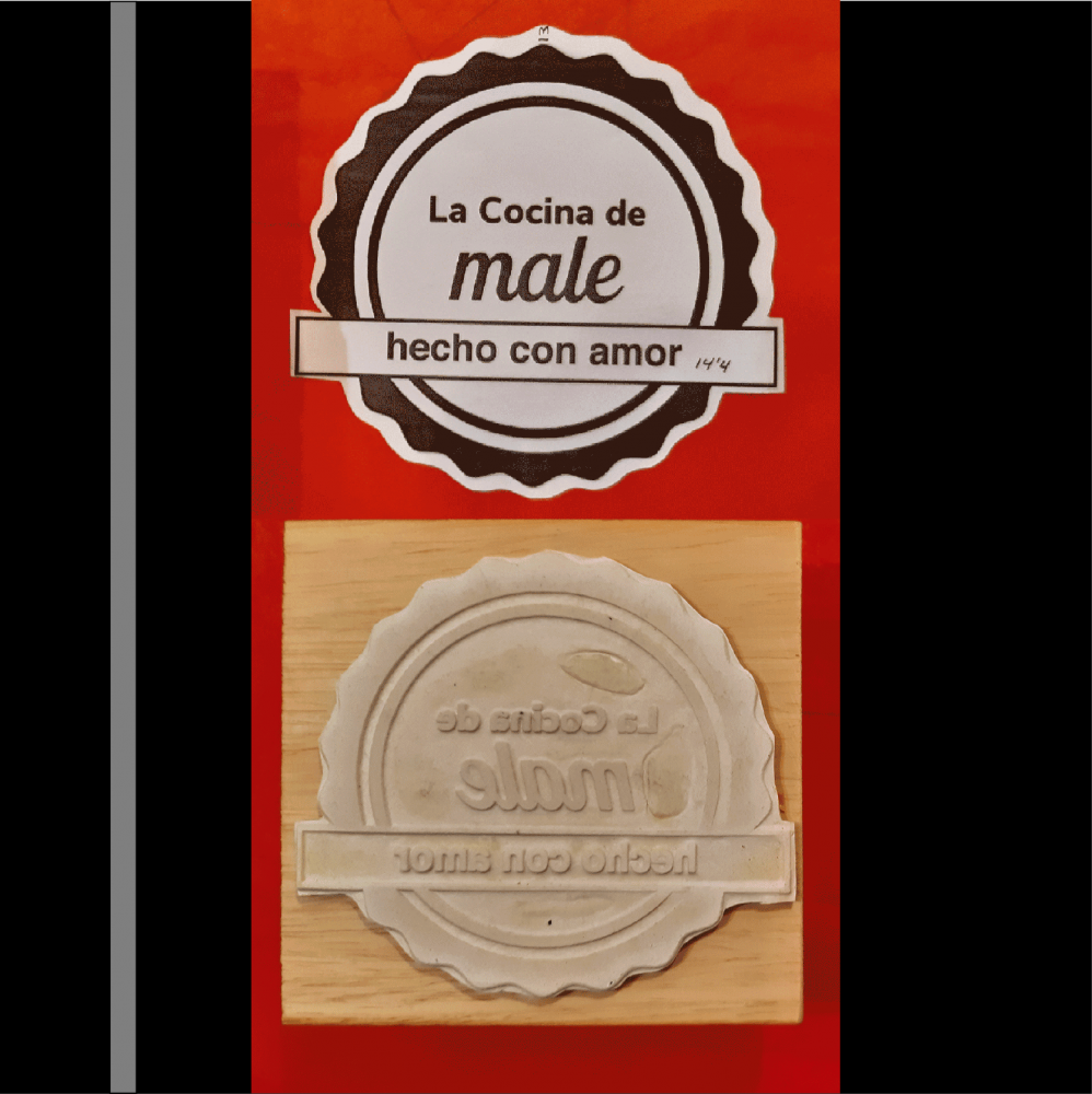 Ejemplo sello "La cocina de Male"